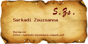 Sarkadi Zsuzsanna névjegykártya