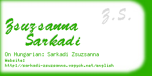 zsuzsanna sarkadi business card